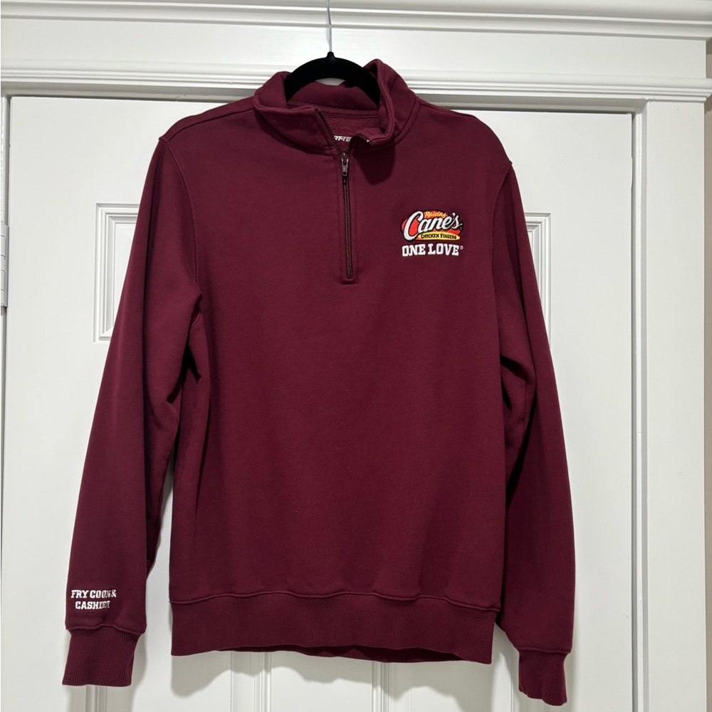 Raising Cane’s Maroon Quarter-Zip Sweater